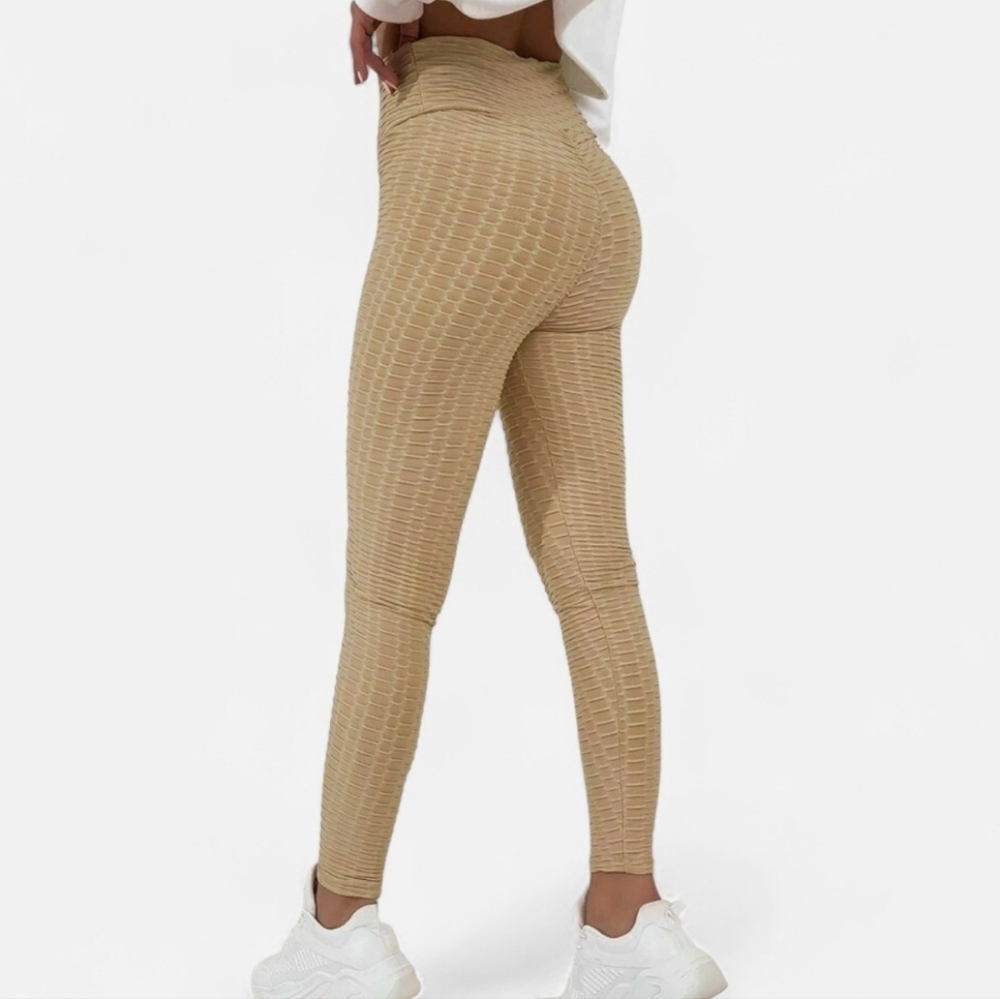 LA Society Puckered Mocha Cheeky Leggings, size M